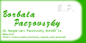 borbala paczovszky business card